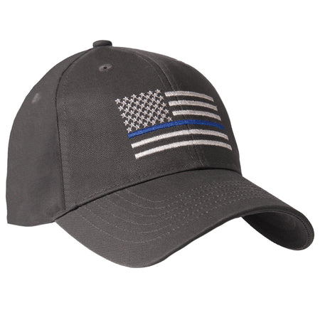 Rothco Thin Blue Line Flag Low Profile Cap Grey Size One Size - Get Tight Gear