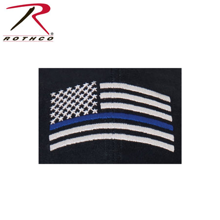 Rothco Thin Blue Line Flag Low Profile Cap Navy Blue Size One Size - Get Tight Gear