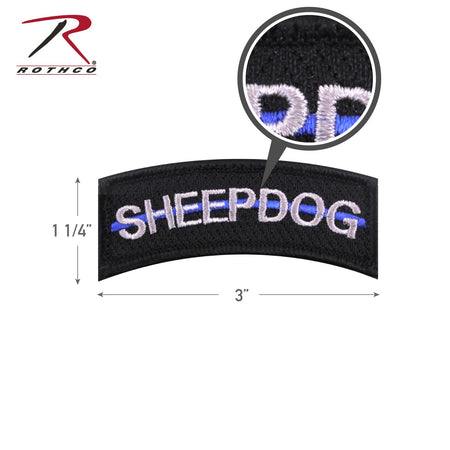 Rothco Thin Blue Line Sheepdog Morale Patch Black - Get Tight Gear