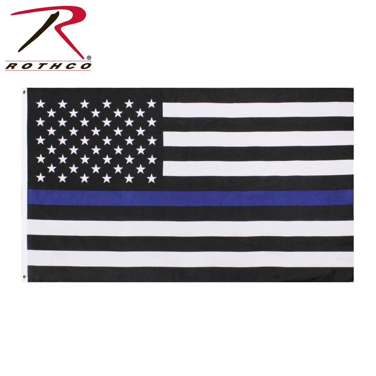 Rothco Thin Blue Line U.S. Flag Size 3' x 5' - Get Tight Gear