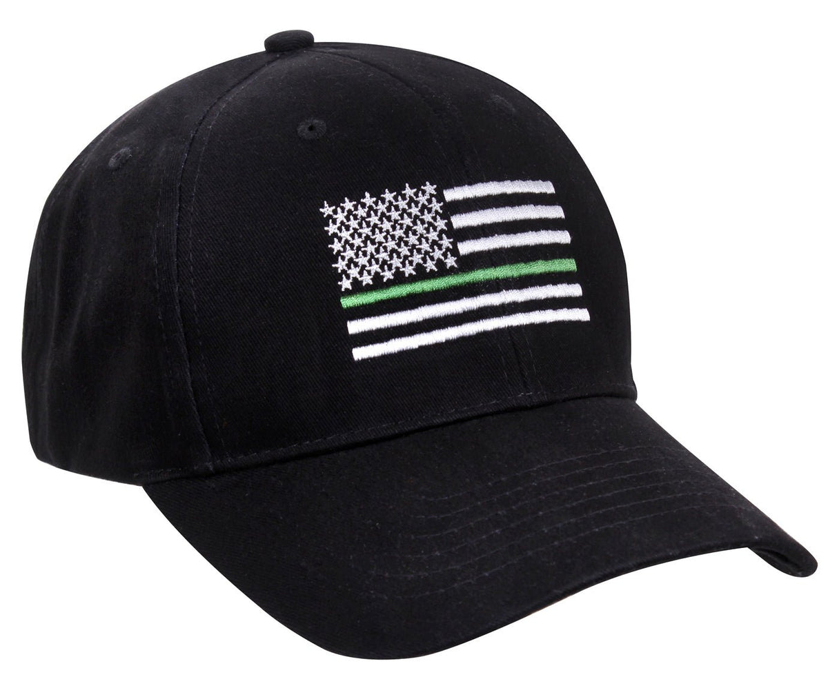 Rothco Thin Green Line Flag Low Pro Cap Black Size One Size - Get Tight Gear