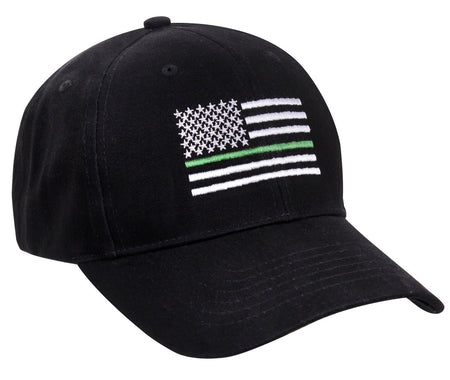Rothco Thin Green Line Flag Low Pro Cap Black Size One Size - Get Tight Gear