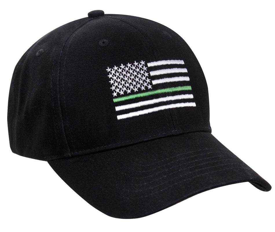 Rothco Thin Green Line Flag Low Pro Cap Black Size One Size - Get Tight Gear
