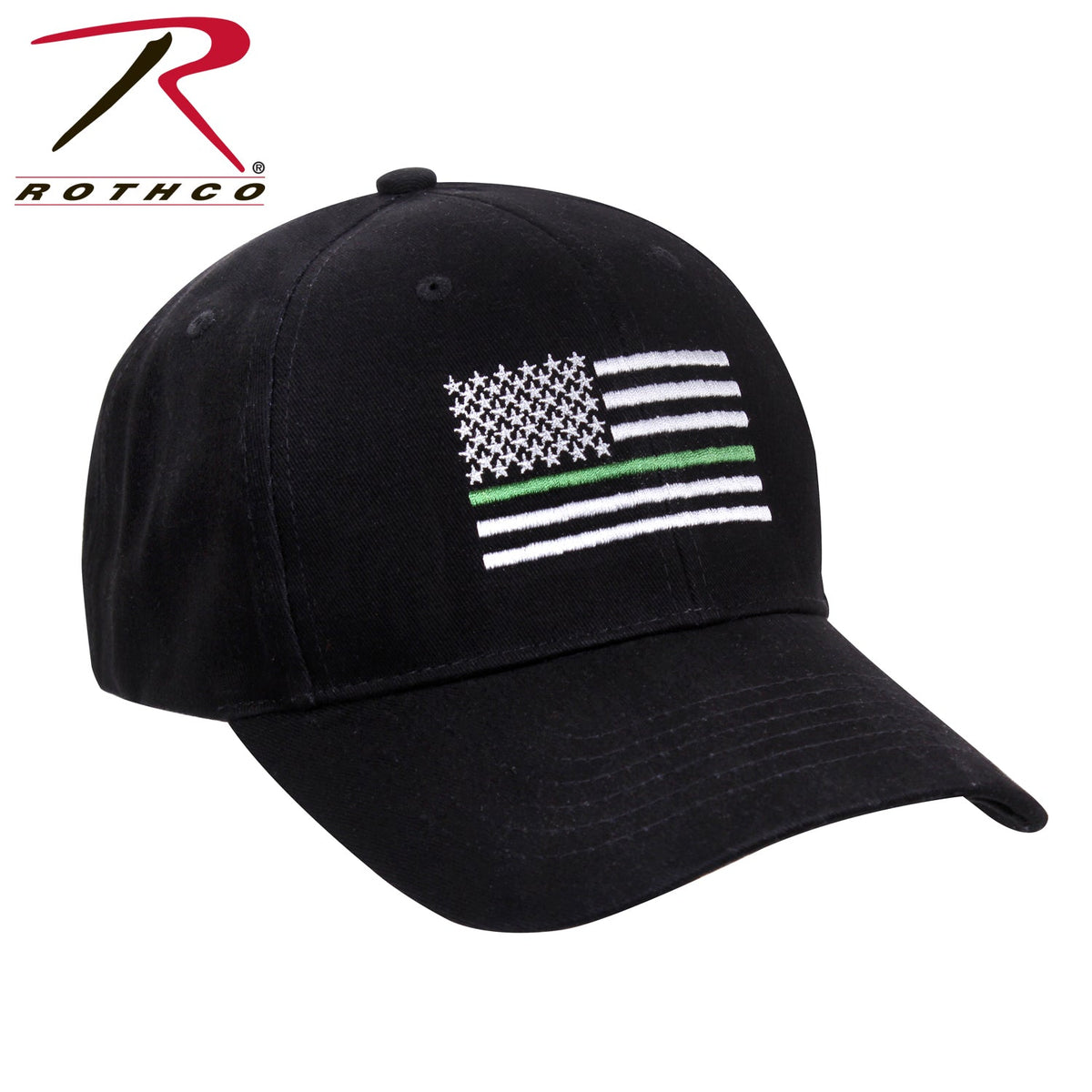Rothco Thin Green Line Flag Low Pro Cap Black Size One Size - Get Tight Gear