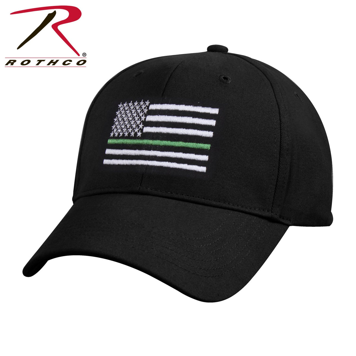Rothco Thin Green Line Flag Low Pro Cap Black Size One Size - Get Tight Gear