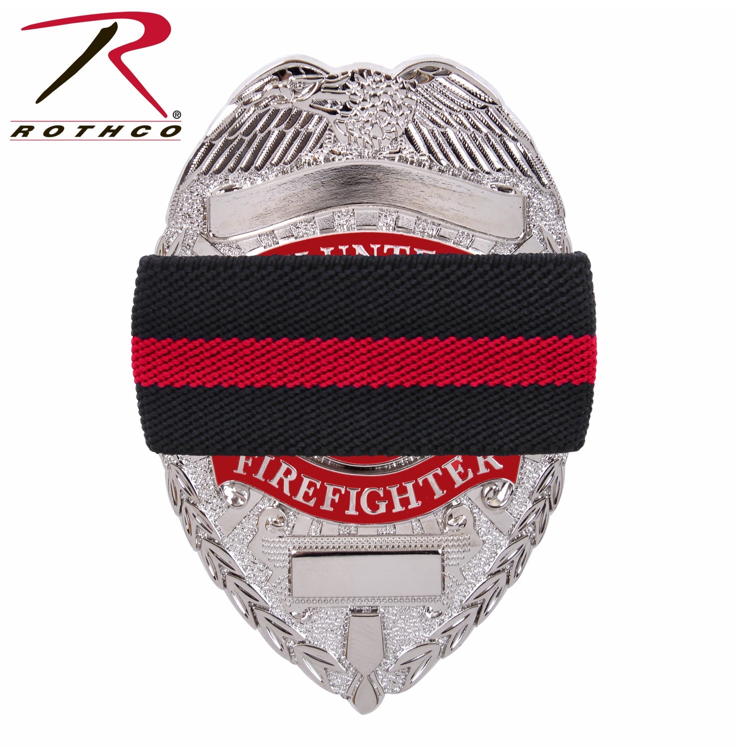 Rothco Thin Red Line Mourning Band Black / Red - Get Tight Gear