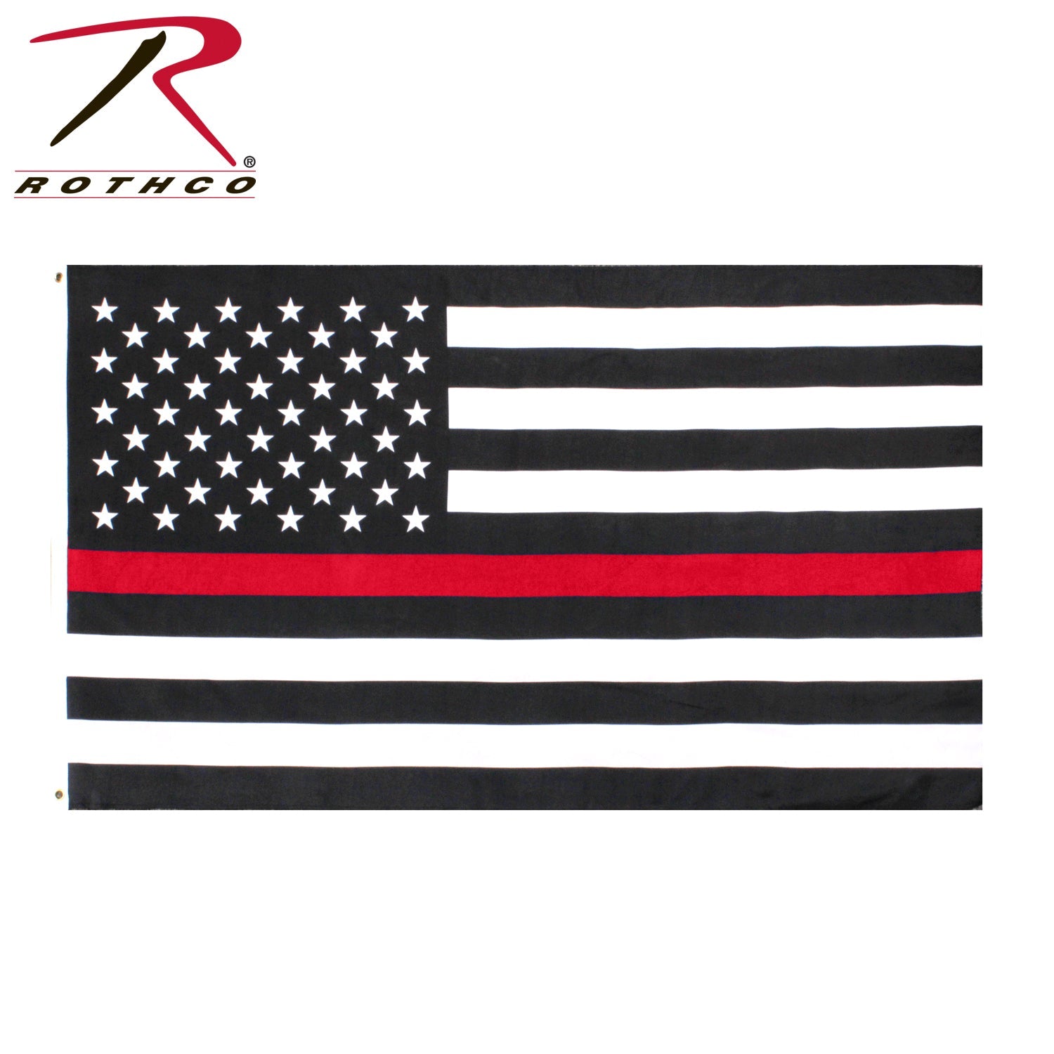 Rothco Thin Red Line US Flag Red / Black Size 3' x 5' - Get Tight Gear
