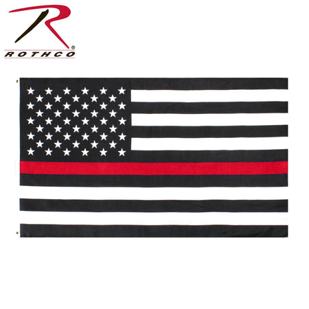 Rothco Thin Red Line US Flag Red / Black Size 3' x 5' - Get Tight Gear