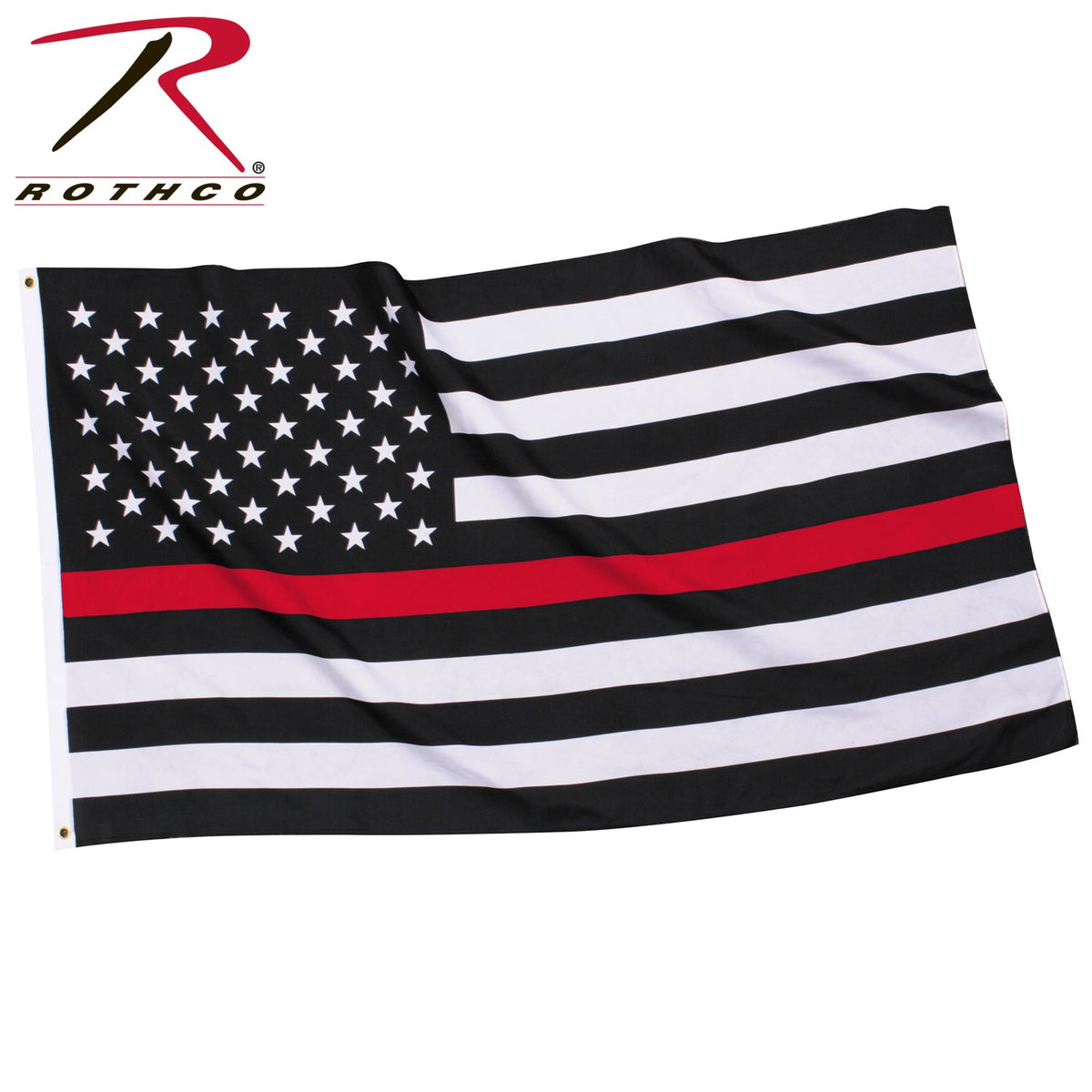 Rothco Thin Red Line US Flag Red / Black Size 3' x 5' - Get Tight Gear