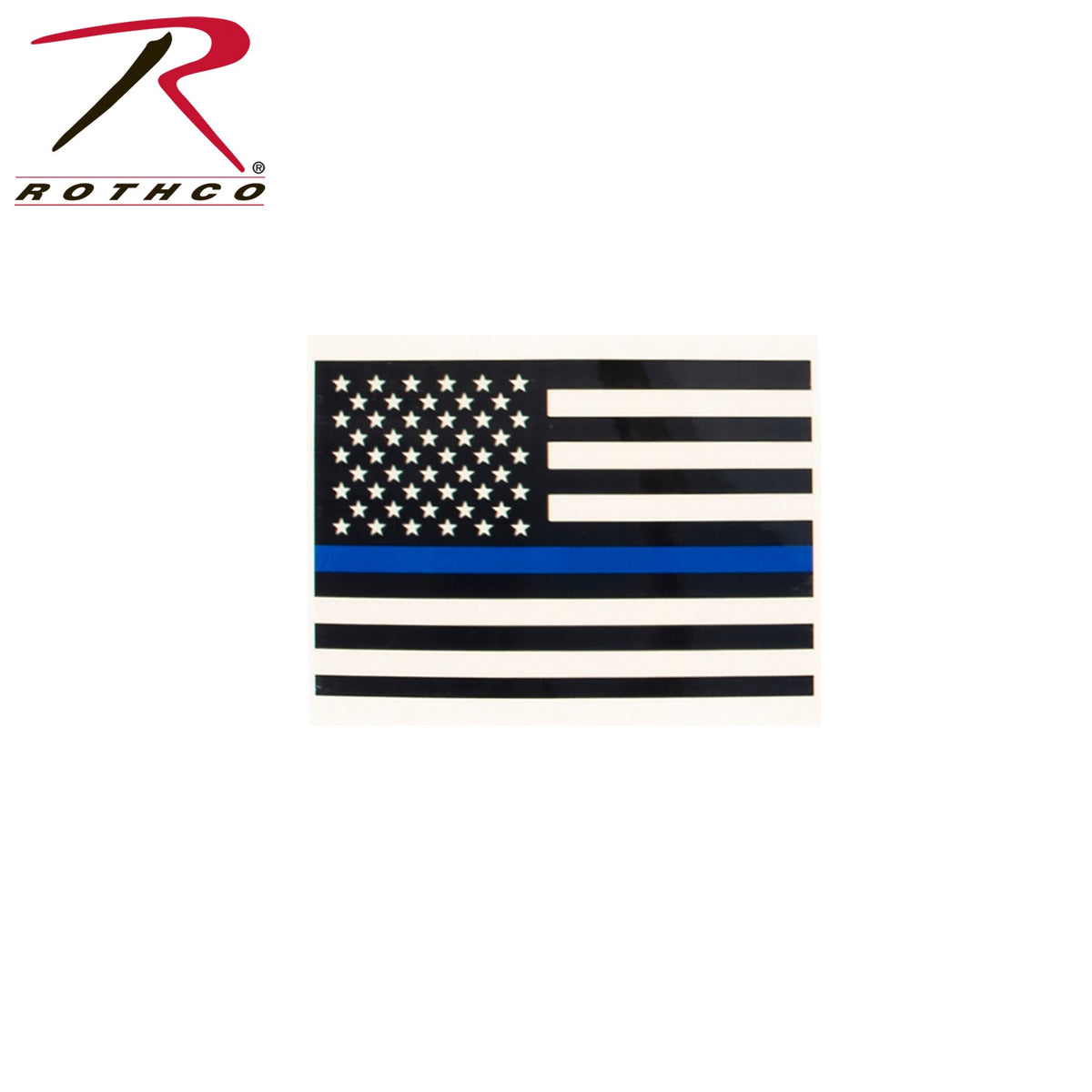 Rothco Transparent Thin Blue Line Flag Decal Size S - Get Tight Gear