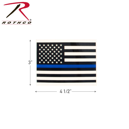 Rothco Transparent Thin Blue Line Flag Decal Size S - Get Tight Gear