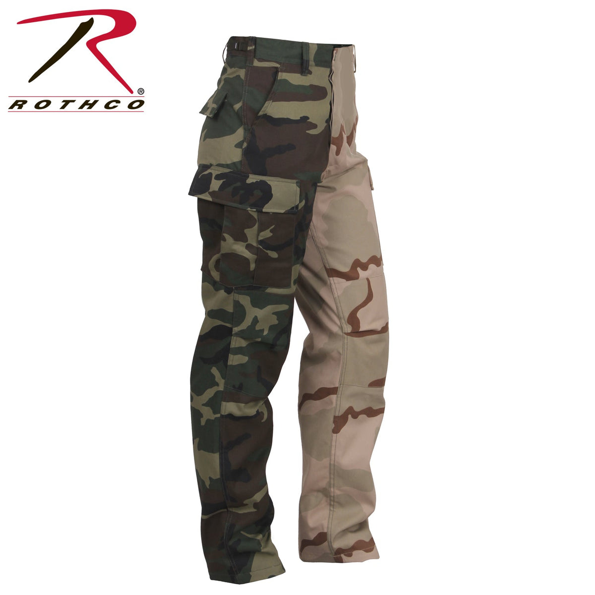 Rothco Two - Tone Camo BDU Pants Woodland / Tri - Color Camo Size L - Get Tight Gear