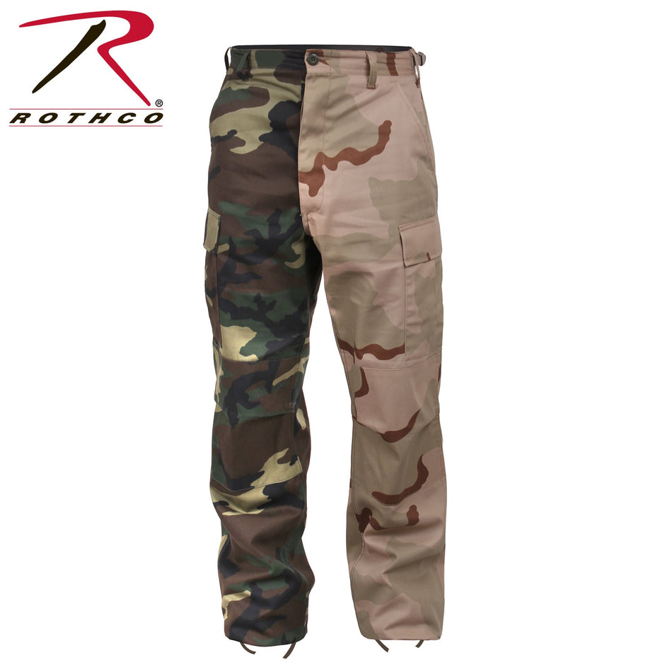 Rothco Two - Tone Camo BDU Pants Woodland / Tri - Color Camo Size XS - Get Tight Gear