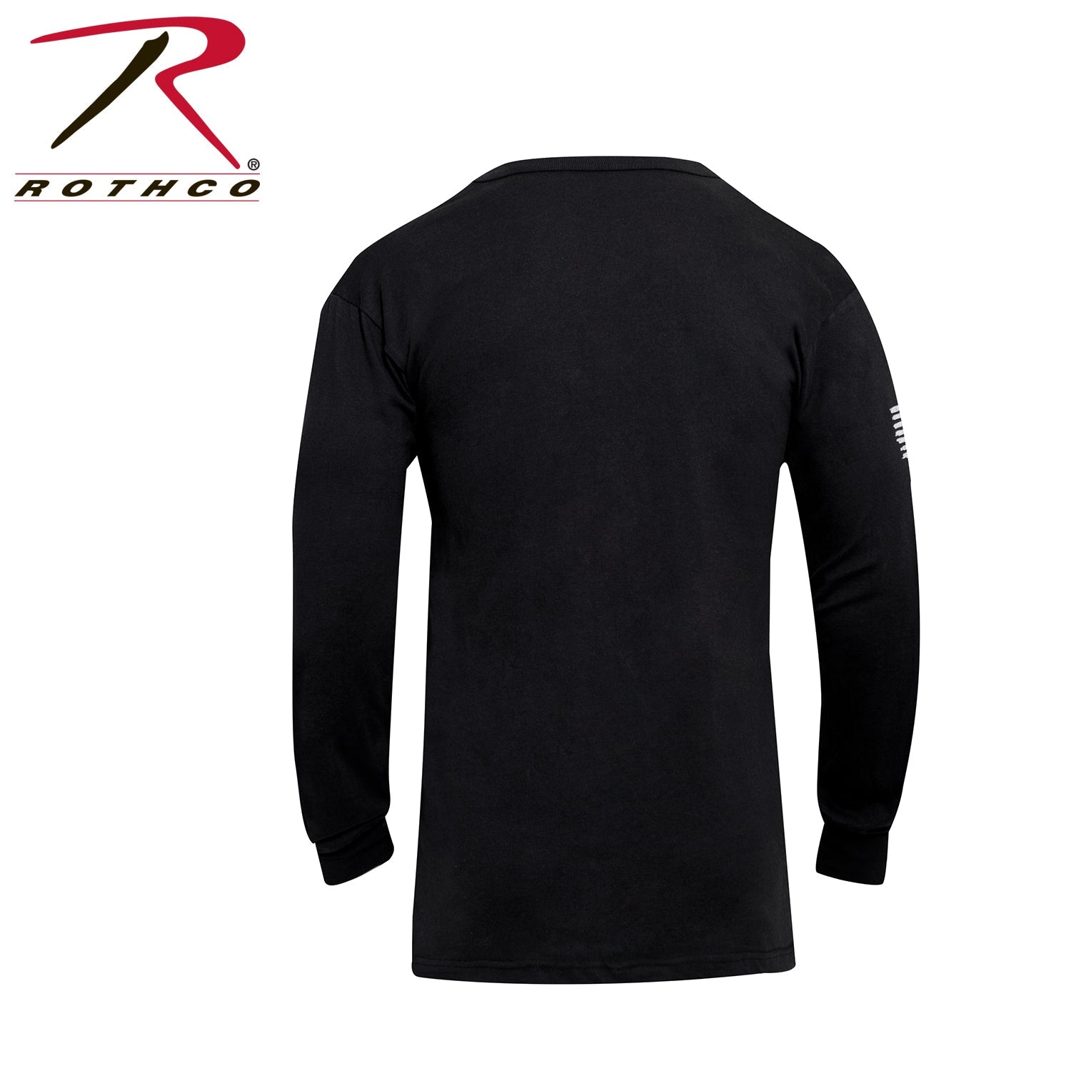 Rothco US Flag Long Sleeve T-Shirt Black Size S - Get Tight Gear
