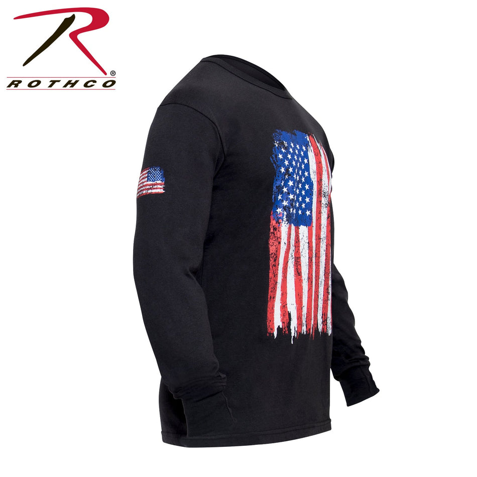 Rothco US Flag Long Sleeve T-Shirt Red / White / Blue Size S - Get Tight Gear