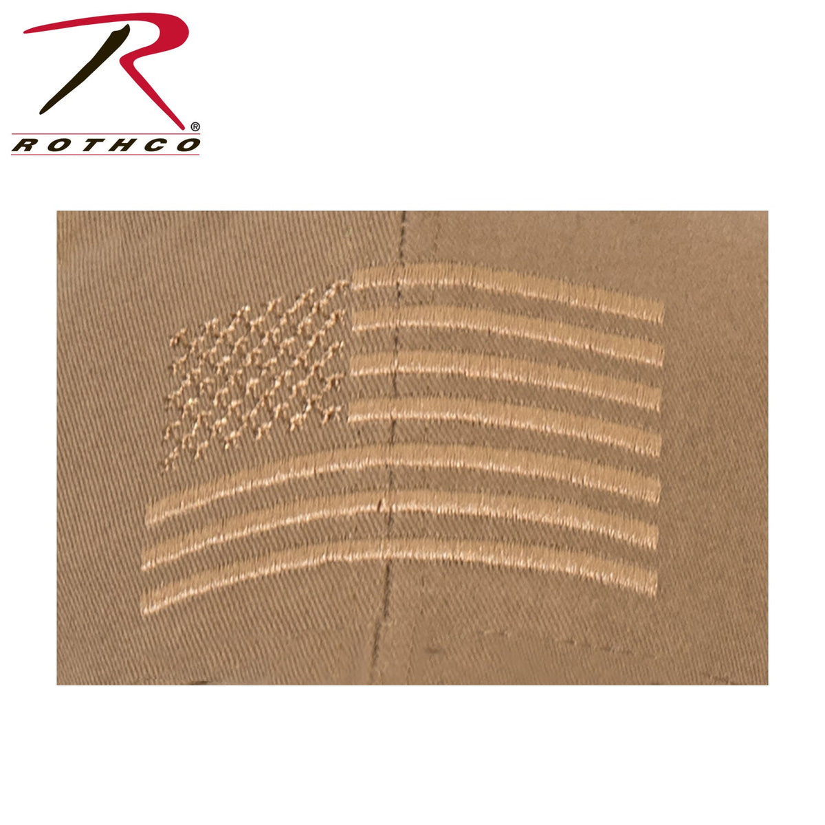 Rothco U.S. Flag Low Profile Cap Coyote Brown Size One Size - Get Tight Gear