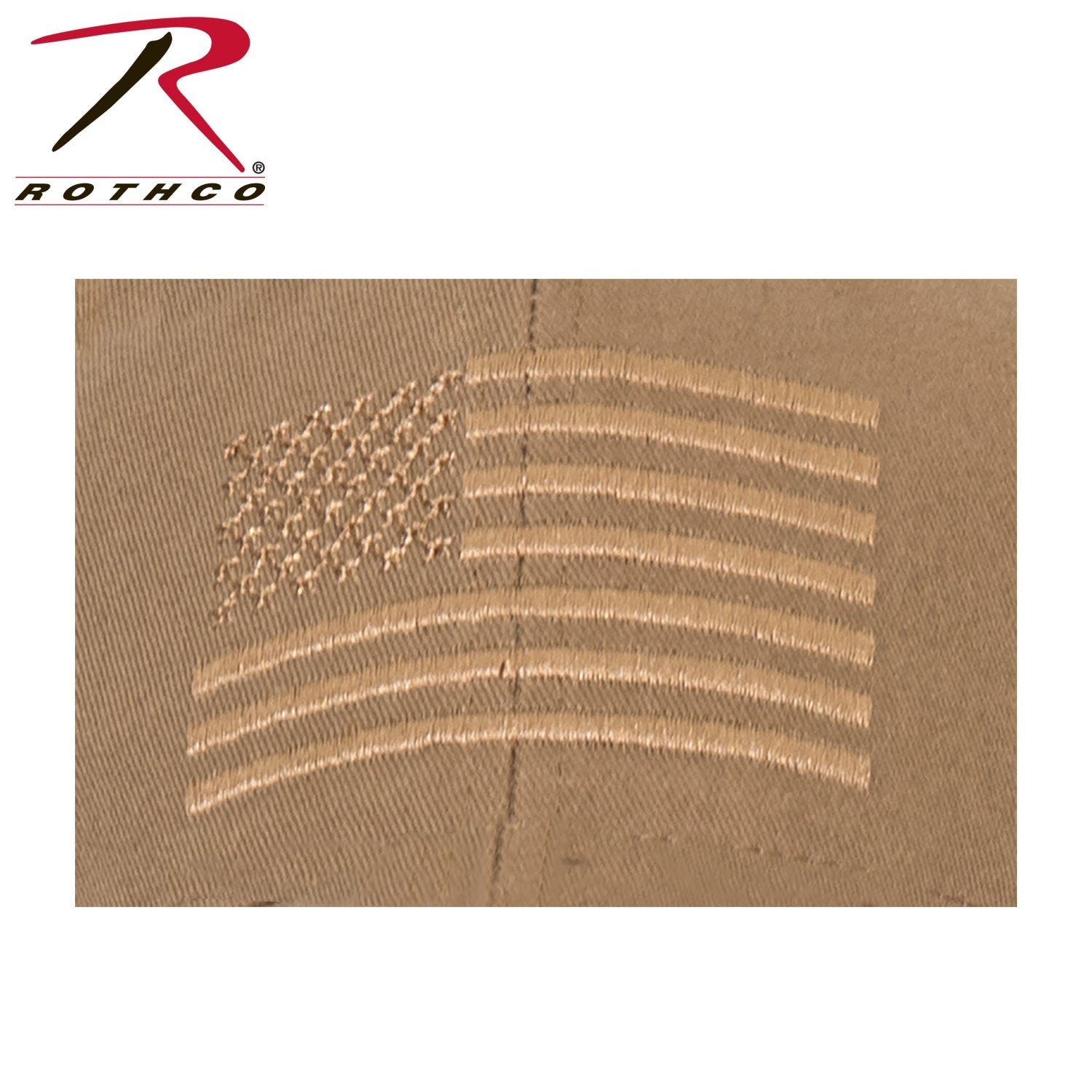 Rothco U.S. Flag Low Profile Cap Coyote Brown Size One Size - Get Tight Gear