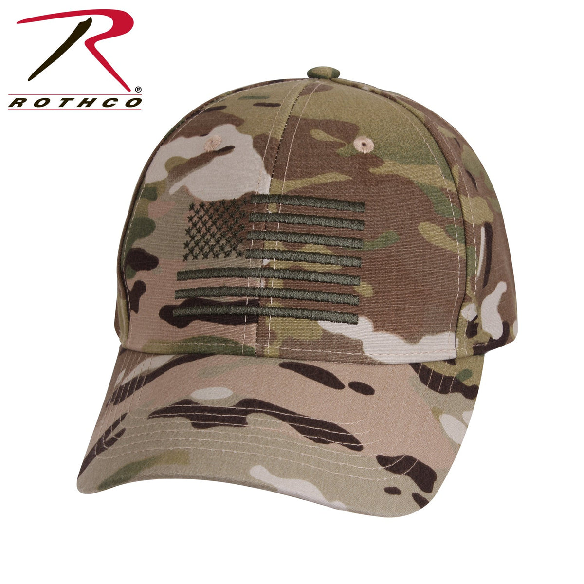 Rothco U.S. Flag Low Profile Cap MultiCam Size One Size - Get Tight Gear