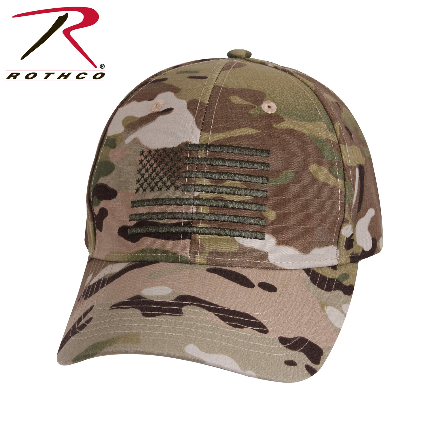 Rothco U.S. Flag Low Profile Cap MultiCam Size One Size - Get Tight Gear