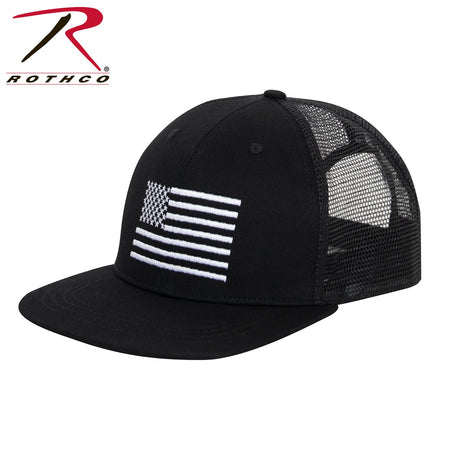 Rothco US Flag Trucker Cap White / Black Size One Size - Get Tight Gear