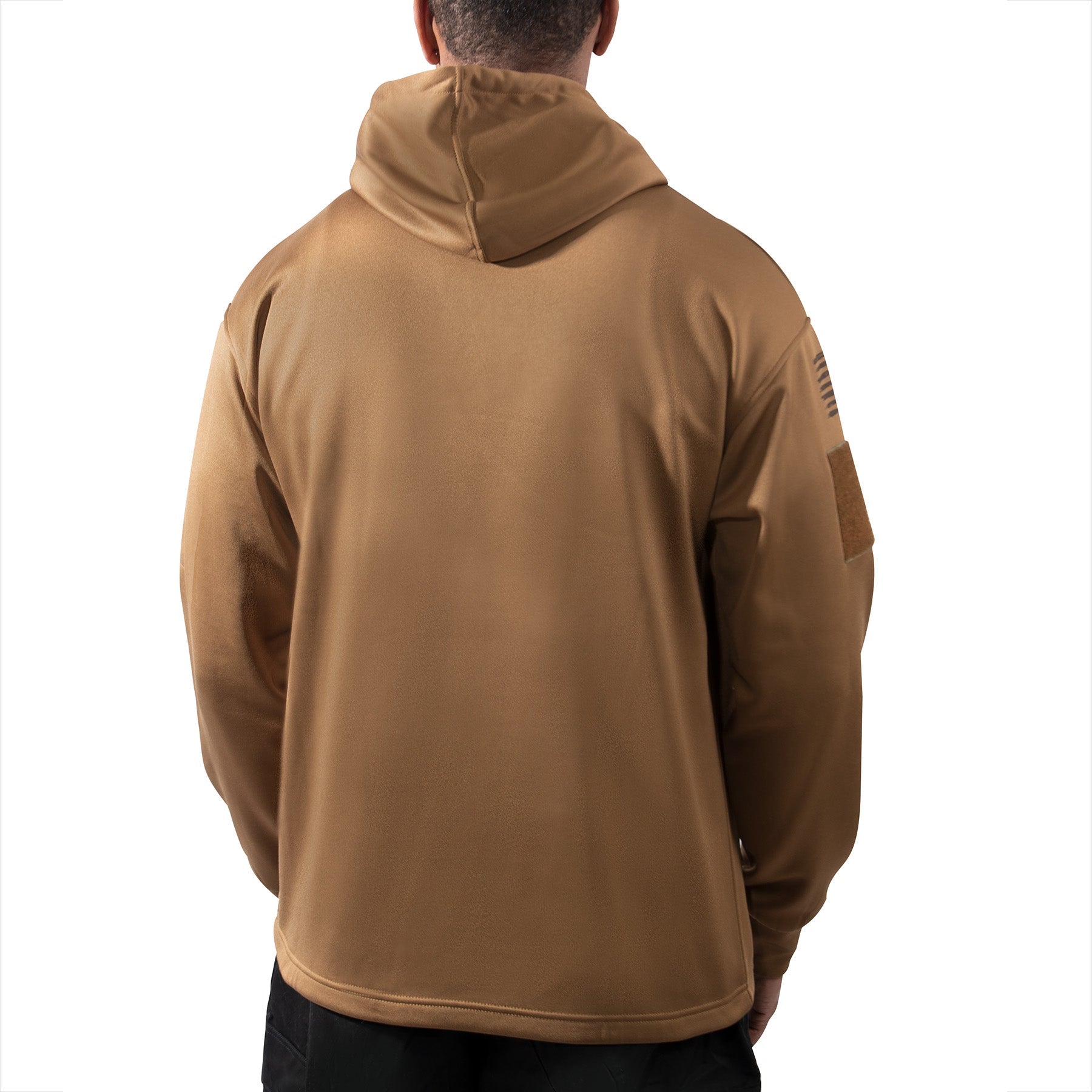 Rothco US Flag / USMC Eagle, Globe, & Anchor Concealed Carry Hoodie Coyote Brown Size L - Get Tight Gear
