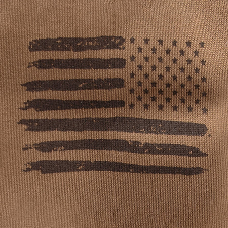 Rothco US Flag / USMC Eagle, Globe, & Anchor Concealed Carry Hoodie Coyote Brown Size M - Get Tight Gear
