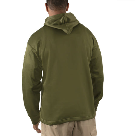 Rothco US Flag / USMC Eagle, Globe, & Anchor Concealed Carry Hoodie Olive Drab Size 2XL - Get Tight Gear
