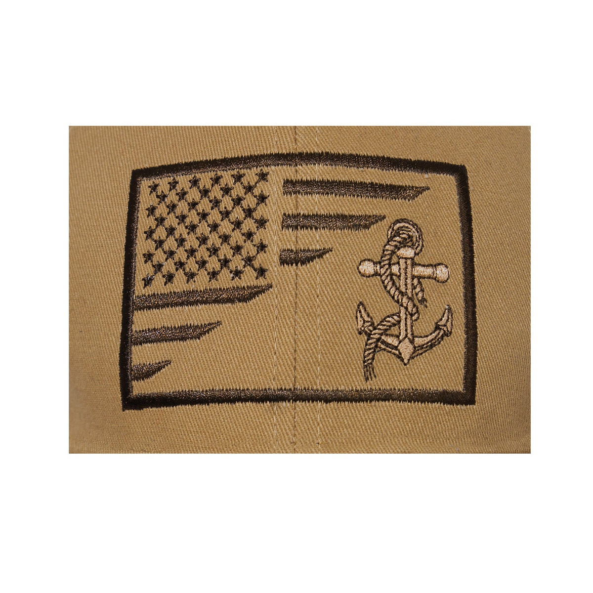 Rothco US Navy Anchor / Flag Low Profile Cap Coyote Brown - Get Tight Gear