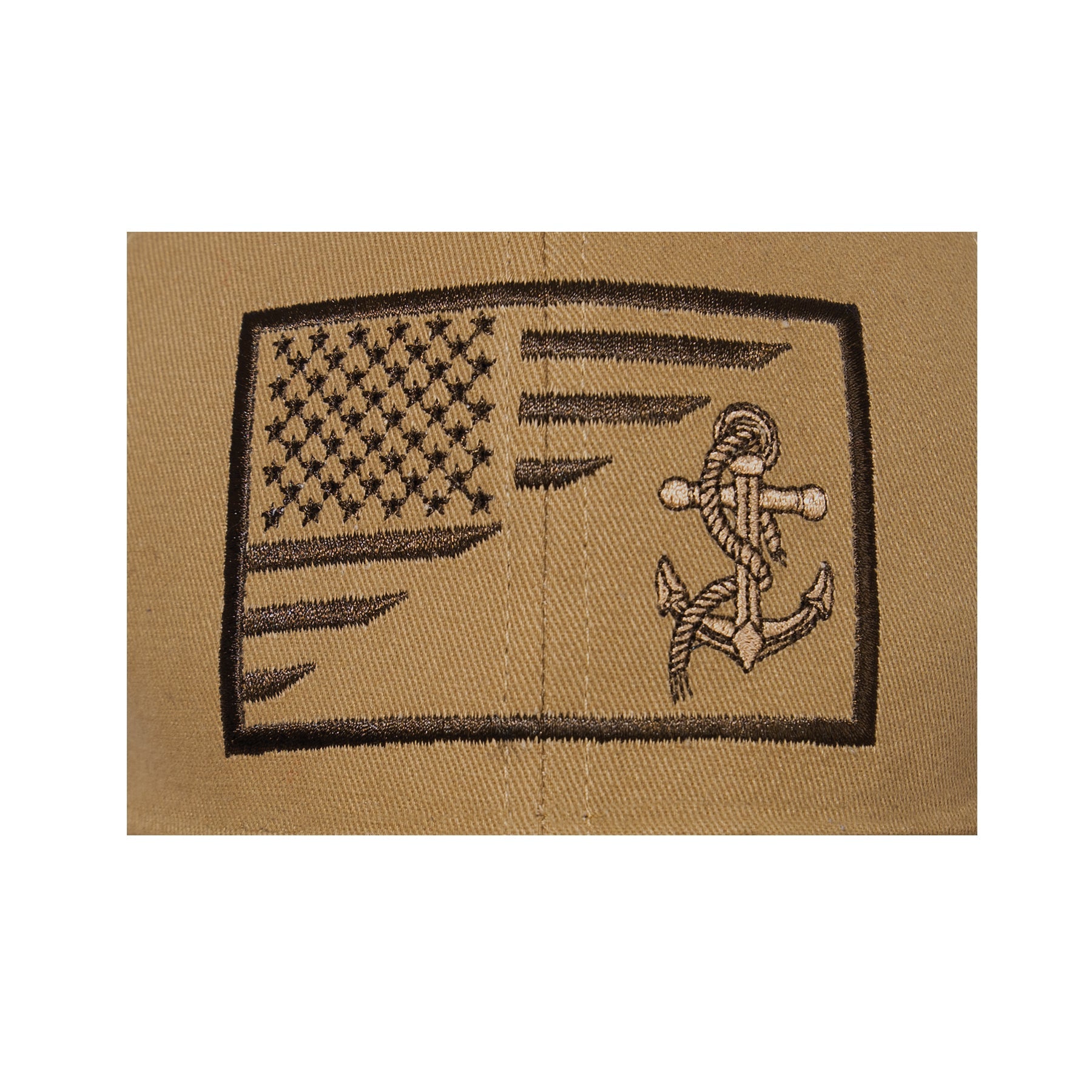 Rothco US Navy Anchor / Flag Low Profile Cap Coyote Brown - Get Tight Gear