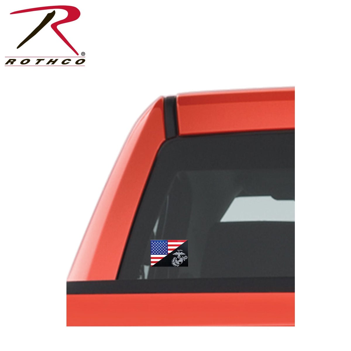 Rothco USMC Eagle, Globe and Anchor Flag Decal (Outside / Back Gum) Size 3" x 4 1/34" - Get Tight Gear