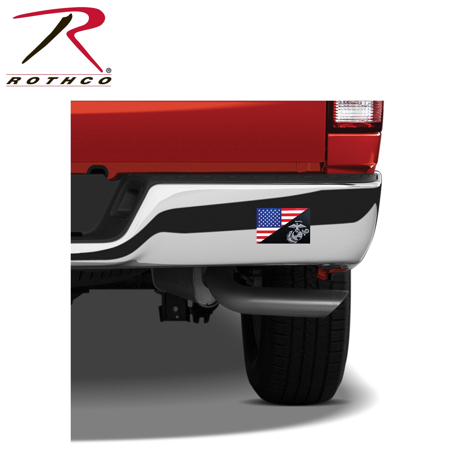 Rothco USMC Eagle, Globe and Anchor Flag Decal (Outside / Back Gum) Size 3" x 4 1/34" - Get Tight Gear