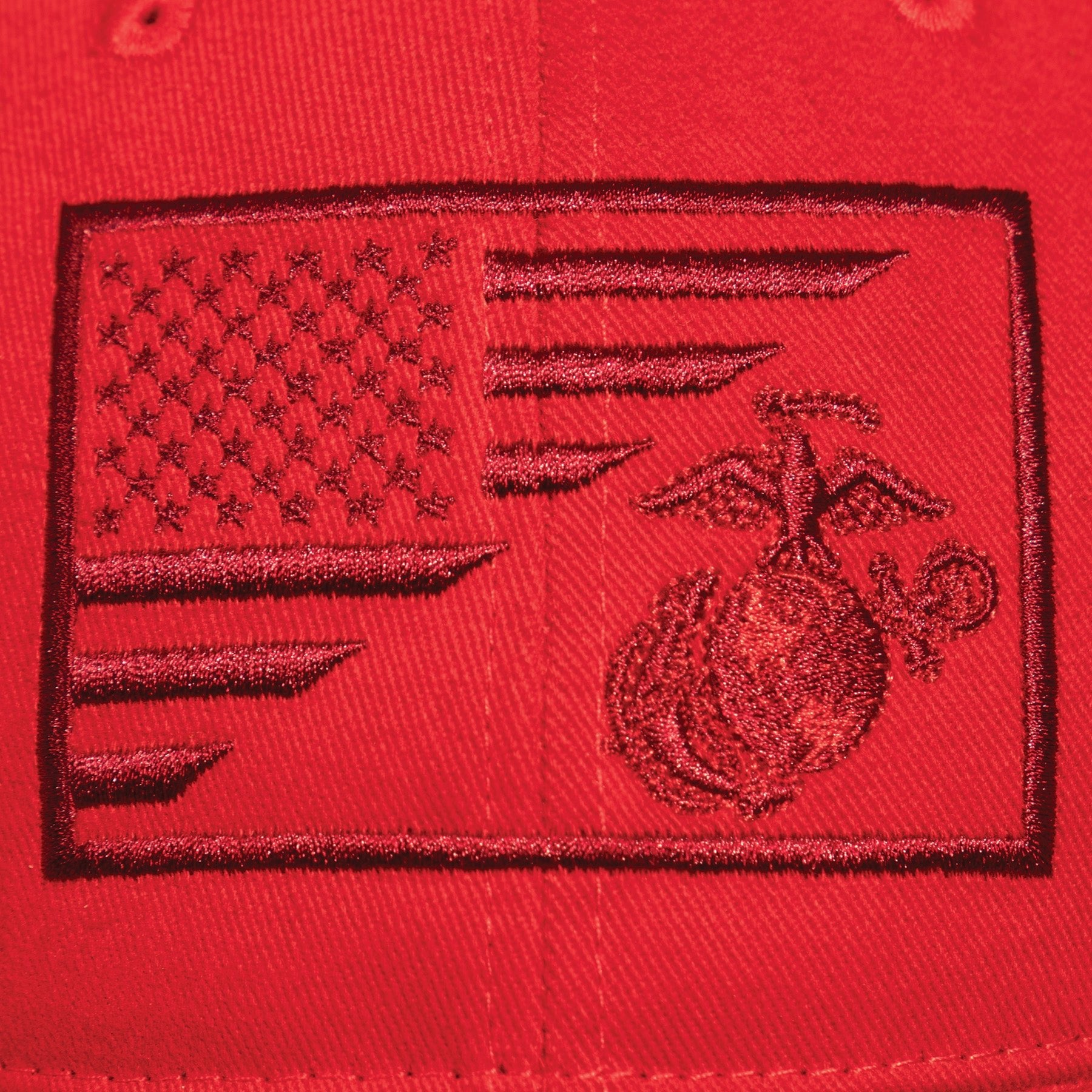 Rothco USMC Eagle, Globe and Anchor / US Flag Low Pro Cap Red Size One Size - Get Tight Gear
