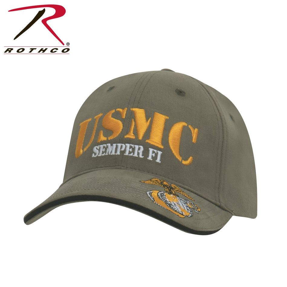 Rothco USMC Semper Fi Low Profile Cap Vintage Olive Drab Size One Size - Get Tight Gear