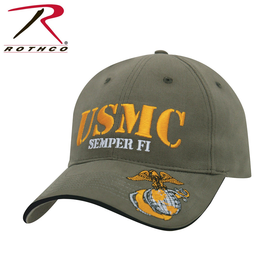 Rothco USMC Semper Fi Low Profile Cap Vintage Olive Drab Size One Size - Get Tight Gear