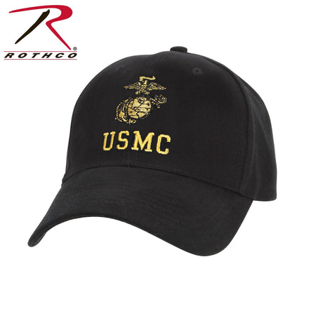 Rothco USMC With Eagle, Globe & Anchor Insignia Cap Black Size One Size - Get Tight Gear