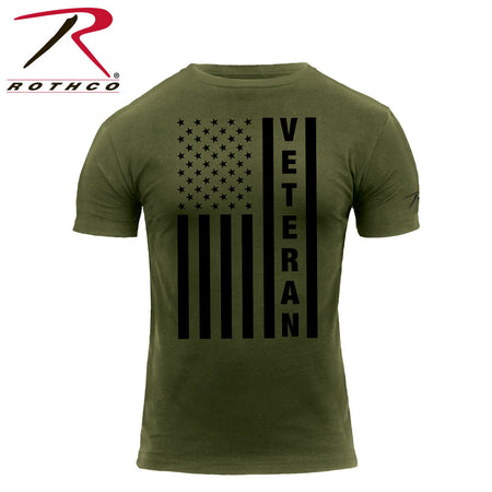 Rothco Veteran Flag T-Shirt Olive Drab Size L - Get Tight Gear