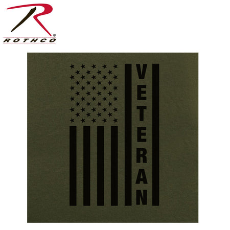 Rothco Veteran Flag T-Shirt Olive Drab Size L - Get Tight Gear