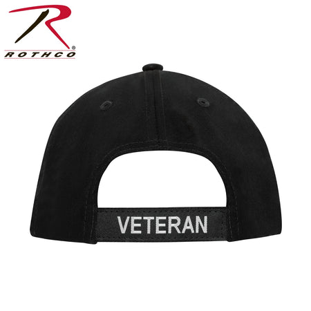 Rothco Veteran Low Profile Cap Black Size One Size - Get Tight Gear