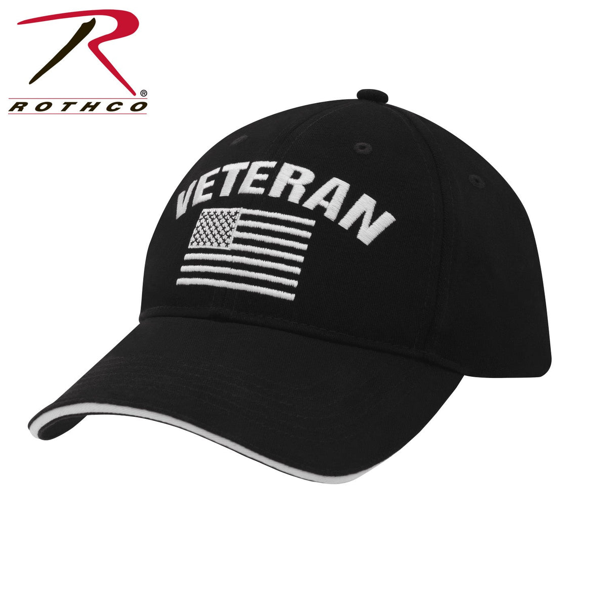 Rothco Veteran Low Profile Cap Black Size One Size - Get Tight Gear