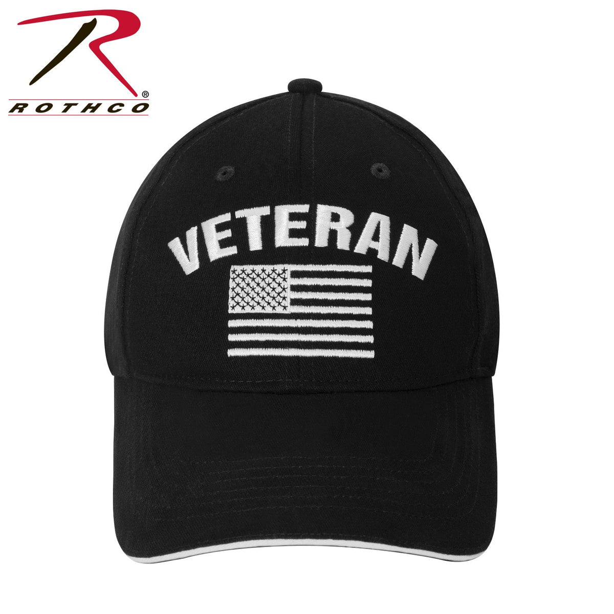 Rothco Veteran Low Profile Cap Black Size One Size - Get Tight Gear
