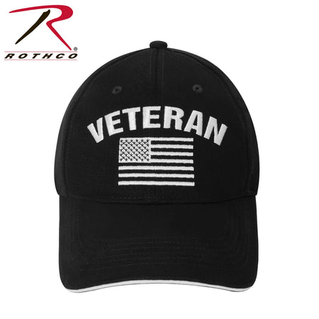 Rothco Veteran Low Profile Cap Black Size One Size - Get Tight Gear