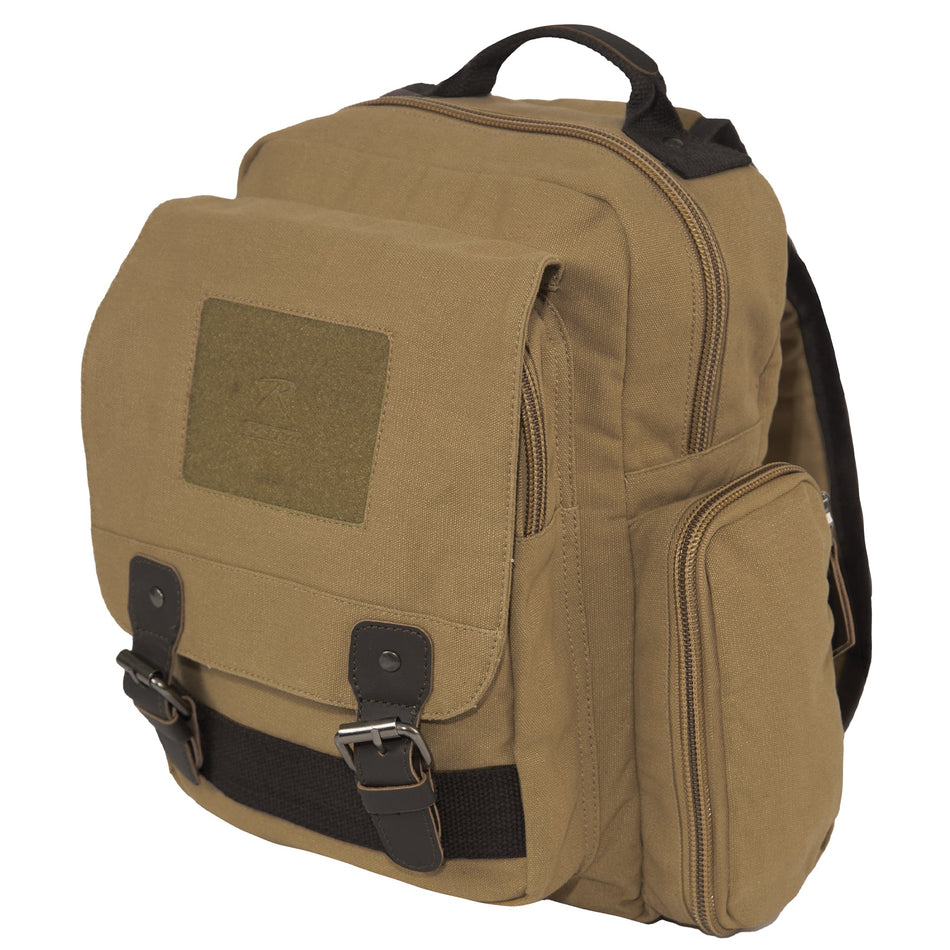 Rothco Vintage Canvas Sling Backpack Coyote Brown - Get Tight Gear