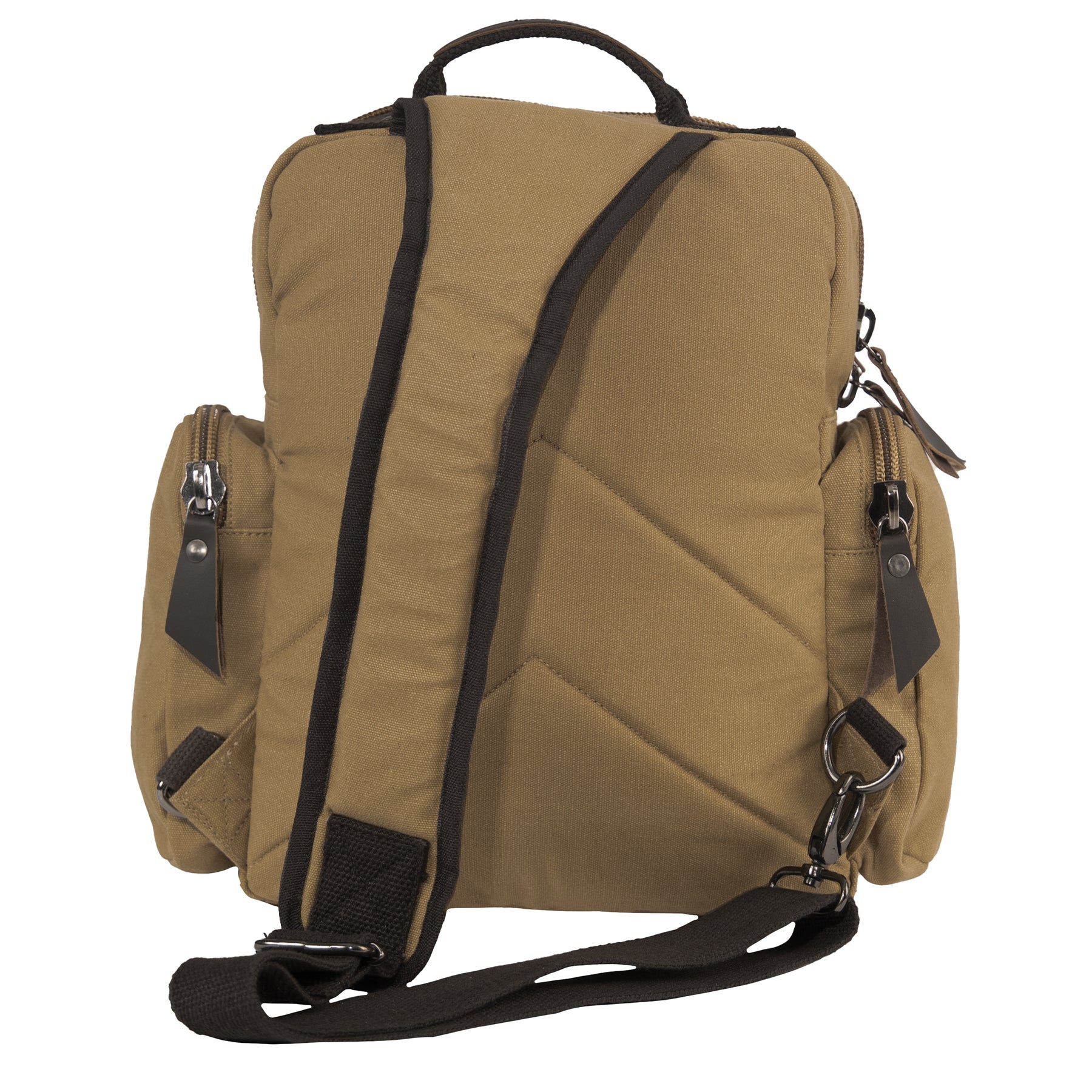 Rothco Vintage Canvas Sling Backpack Coyote Brown - Get Tight Gear
