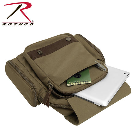 Rothco Vintage Canvas Sling Backpack Vintage Olive Drab - Get Tight Gear