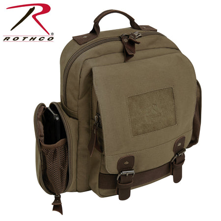 Rothco Vintage Canvas Sling Backpack Vintage Olive Drab - Get Tight Gear