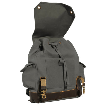 Rothco Vintage Expedition Rucksack Charcoal Grey - Get Tight Gear