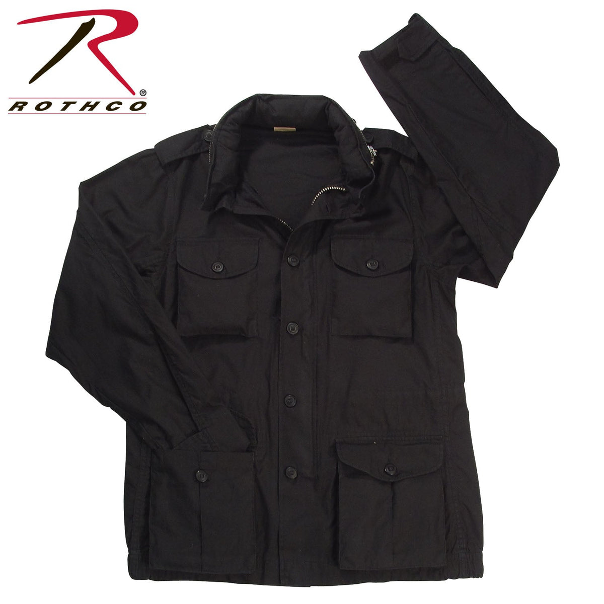 Rothco Vintage Lightweight M - 65 Field Jacket Black Size 2XL - Get Tight Gear