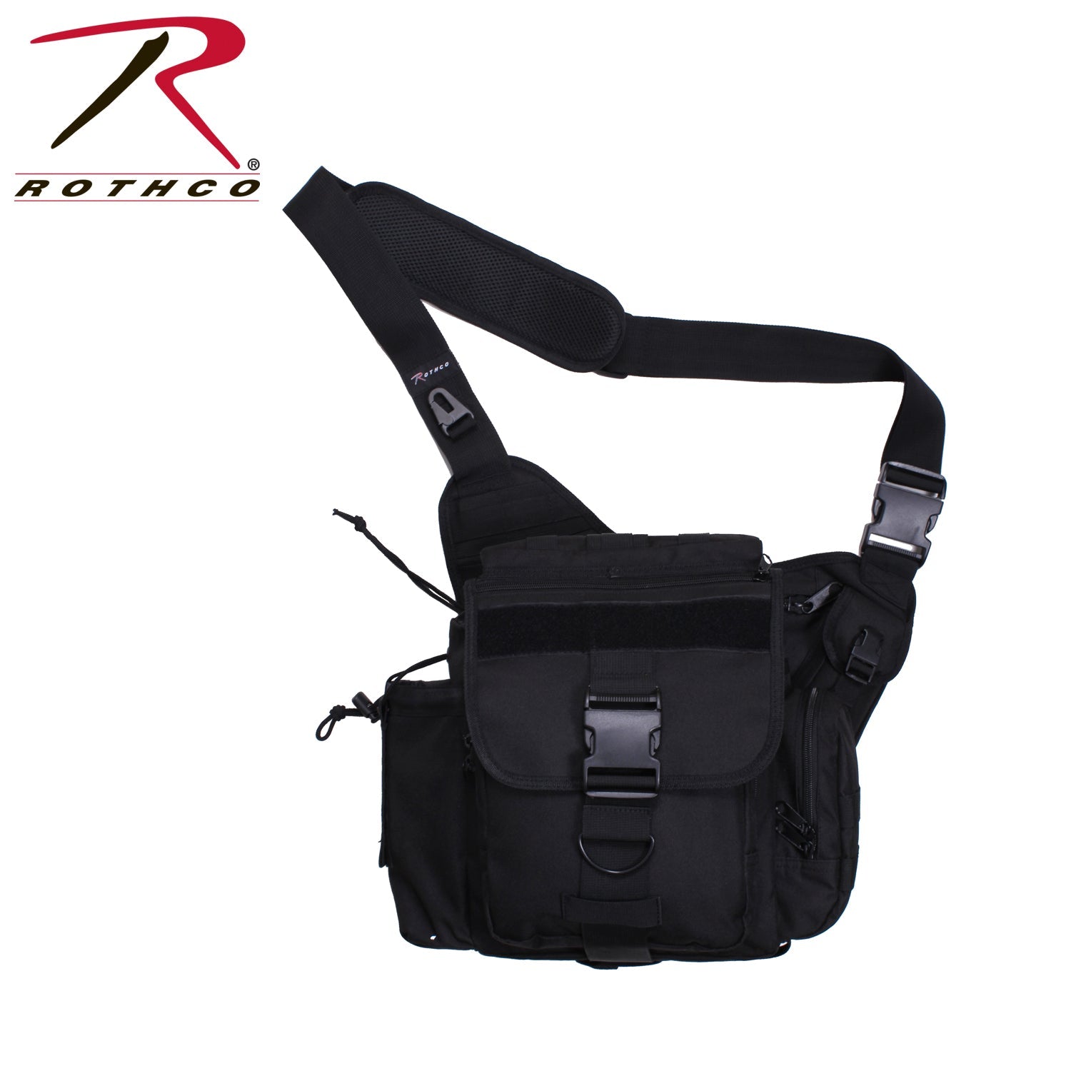 Rothco XL Advanced Tactical Shoulder Bag Black - Get Tight Gear