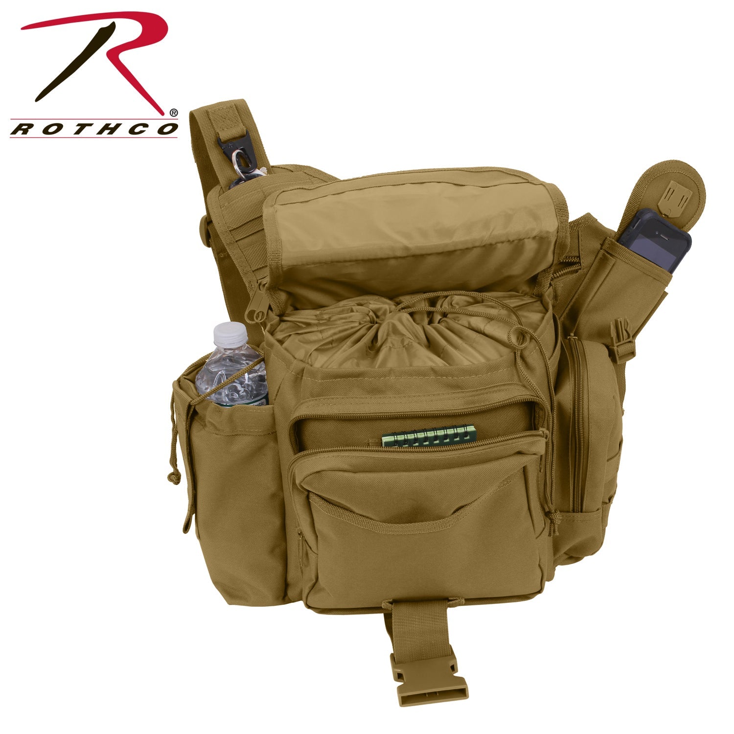 Rothco XL Advanced Tactical Shoulder Bag Coyote Brown - Get Tight Gear