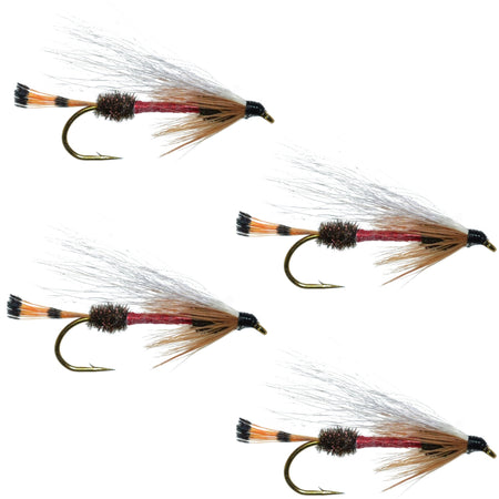 Royal Coachman Bucktail Classic Streamer Flies - Set of 4 - Hook Size 4 - Get Tight Gear